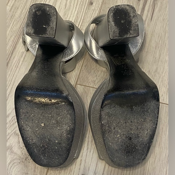 Baldan Leather Platform Sandals 5.5” Heels Shoes Sz 37 ~Light signs of preloved - Picture 9 of 11